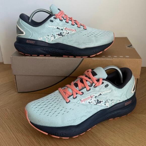 Brooks Ghost 16 Surf Flower/ Floral Women Running Sneakers - SZ 8 - Picture 3 of 14